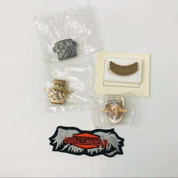 HARLEY DAVIDSON Hog Pin & Patch Set - Picture 1 of 6